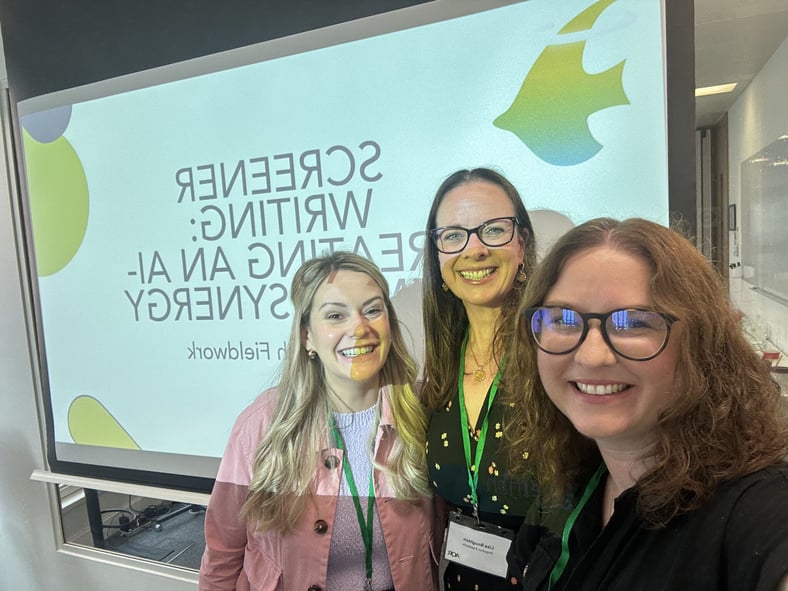 Kelly, Lisa and Emma presenting at the AQR Conference