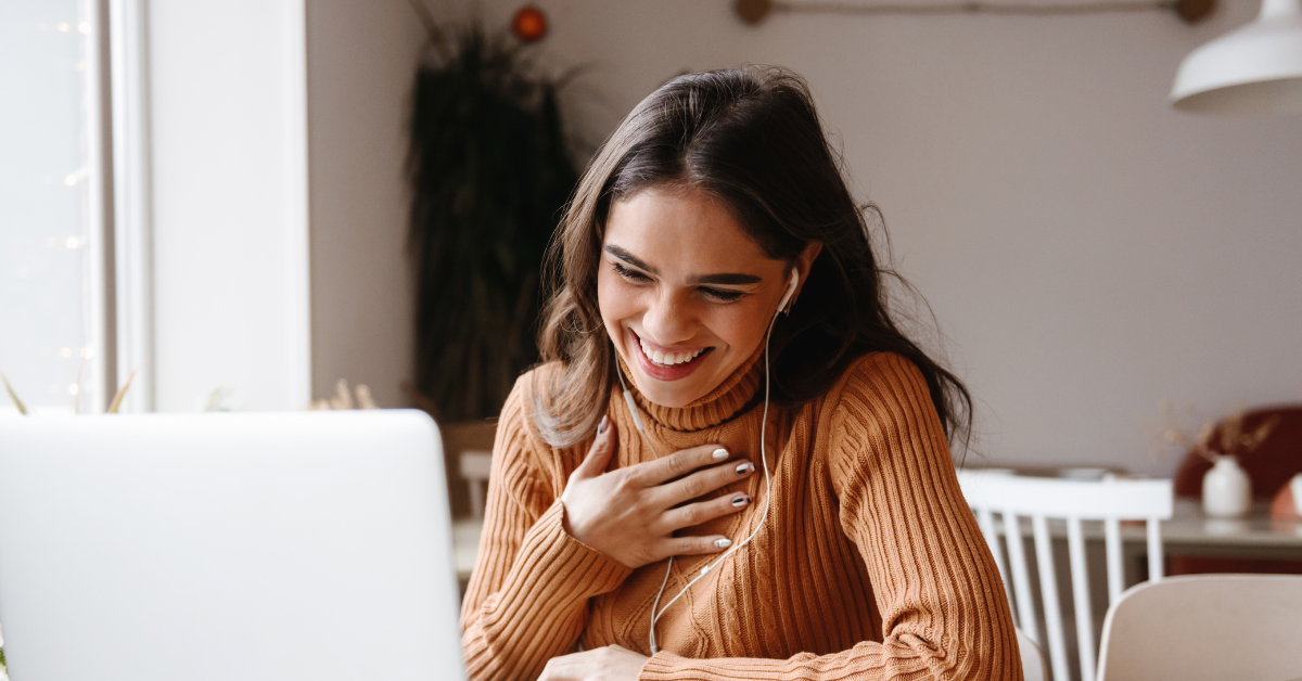 Remote qualitative interview for charity market research via video call