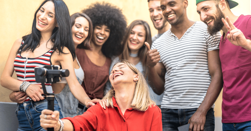 Gen z recording video for market research
