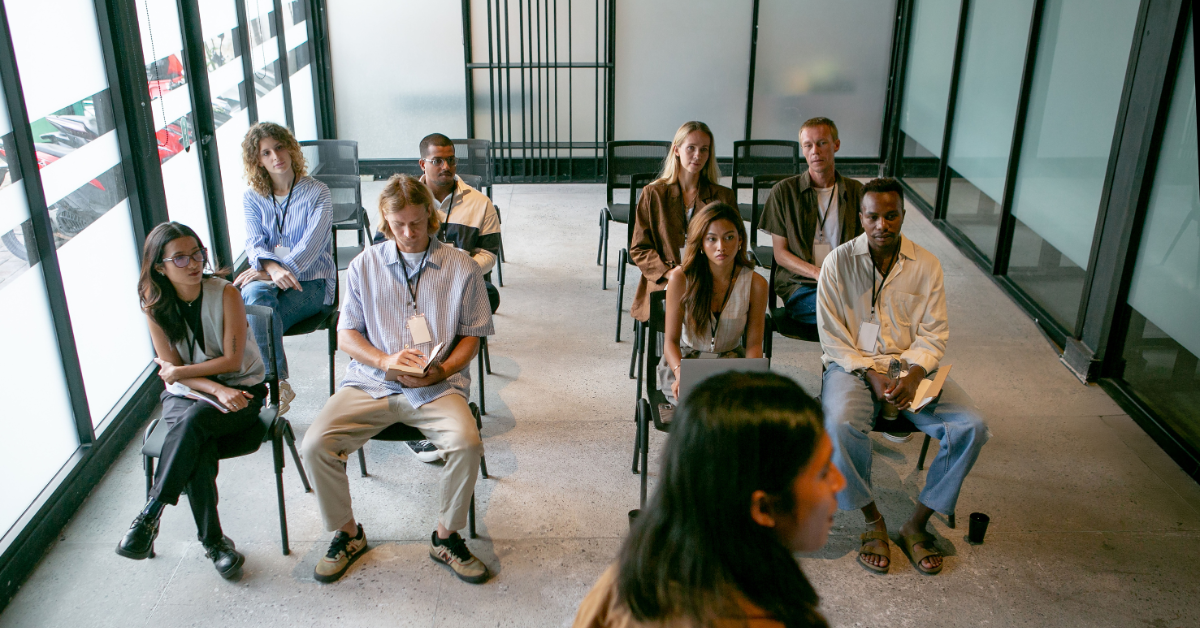 Brand team observing customer behaviour during a workshop