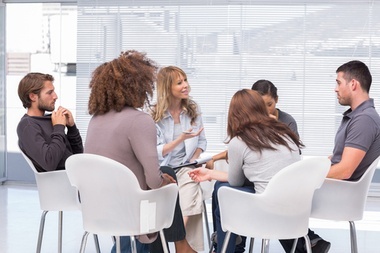 People taking part in a focus group