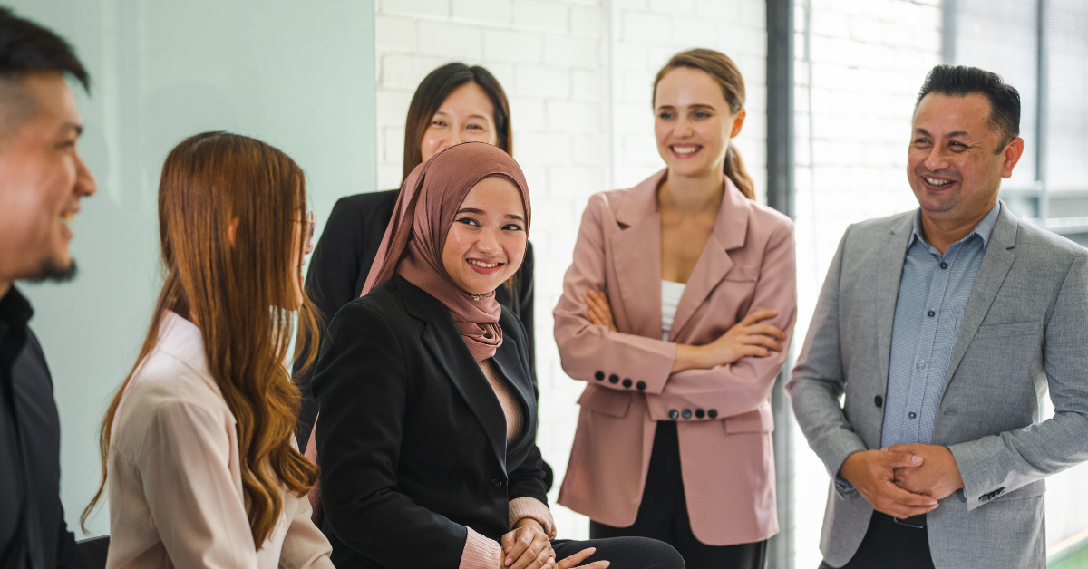 diverse group of market research professionals