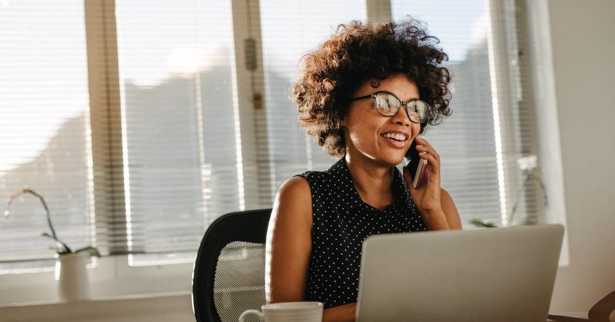 Recruiter conducting a telephone validation call with a research participant