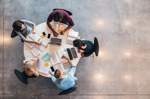 market research around a table